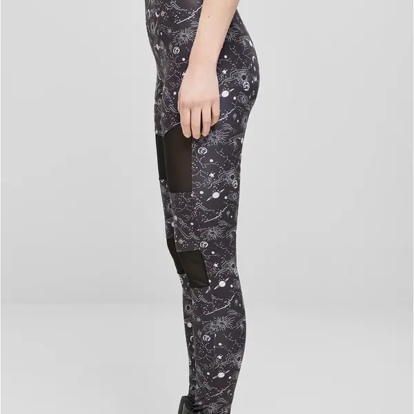 Dámské legíny Tech Mesh AOP Blackuniverse