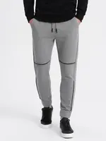 Ombre Men's sweatpants with contrast stitching - gray