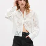 GAP Krajková košile crop - Dámské