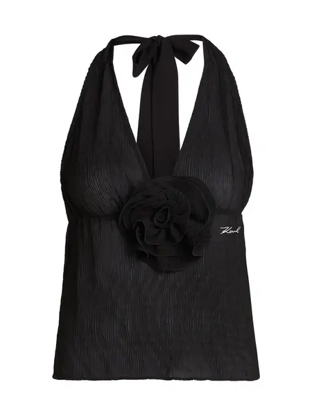 Karl Lagerfeld Tankinový top  čierna