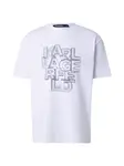 Karl Lagerfeld Tričko  sivá / biela