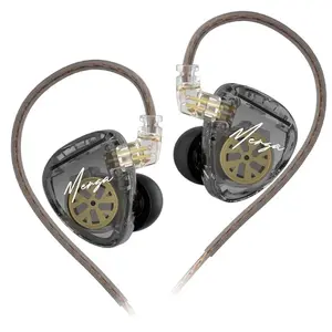 KZ Merga OFC dynamické HiFi slúchadlá do uší, čierne