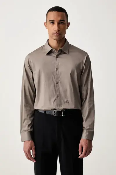 Armani Exchange  košile pánská bavlněná s elastanem