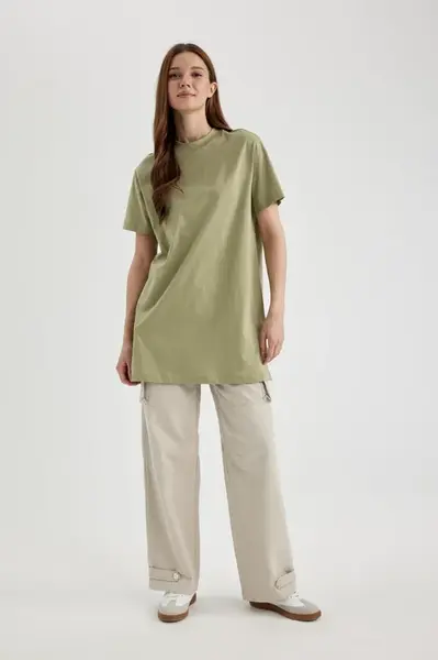 DEFACTO Basic Plain Gabardine Trousers with Cargo Pocket