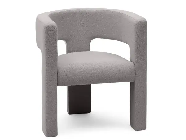 Světle šedé designové křeslo ALPAH LOOP