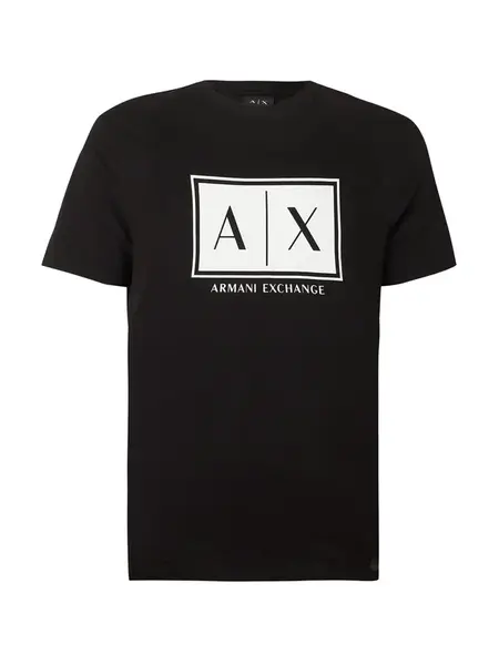 ARMANI EXCHANGE Tričko  čierna / biela