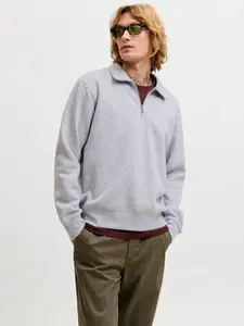 JACK & JONES Mikina 'JJBradley'  sivá