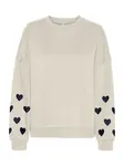 Vero Moda Petite Mikina 'VMKarol'  béžová / čierna