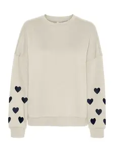 Vero Moda Petite Mikina 'VMKarol'  béžová / čierna
