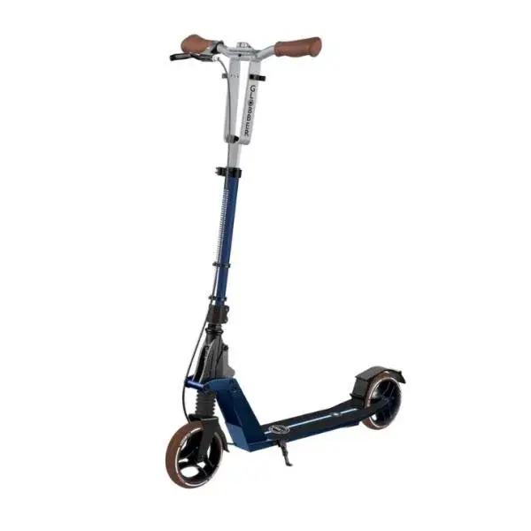 Globber Koloběžka One K 165 Deluxe Vintage Blue s předním tlumičem a brzdou, nosnost 100kg