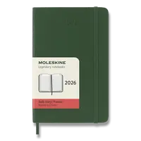 Diář Moleskine 2026 - měkké desky, S, denní, tmavě zelený