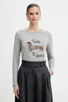 Tričko s dlouhým rukávem Weekend Max Mara RENOIR šedá barva, 2525946032600