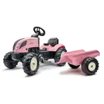 Falk šlapací traktor 2056L s přívěsem Country Star - růžový