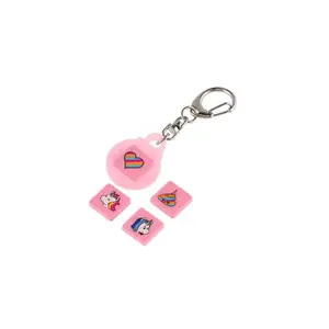 PIXIE CREW Klíčenka, růžová, Glitternox 4 multipixely