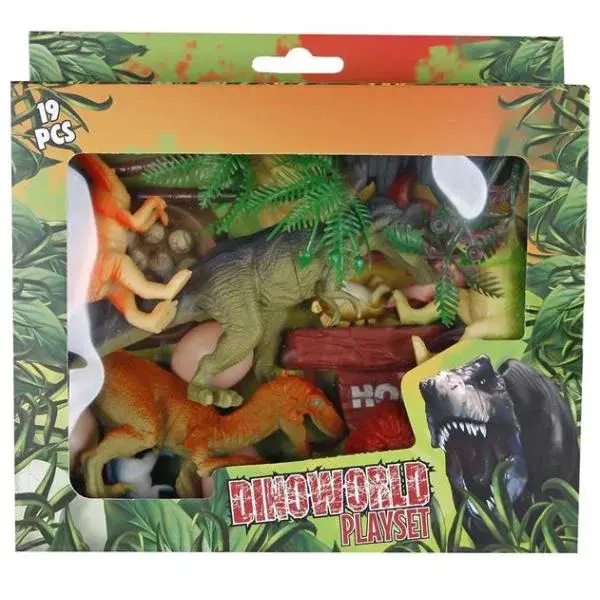 Dinoworld sada dinosaurů s doplňky 19ks