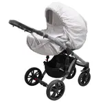Pláštěnka na kočárek s reflexním prvkem New Baby Basic šedá