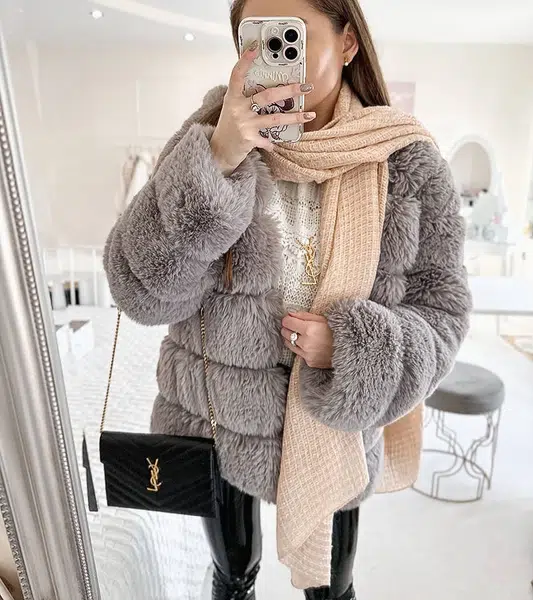 Gemre Pink polka dot scarf Khalil