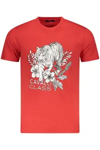 Červené triko Cavalli Class s krátkým rukávem