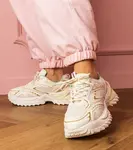 Gemre Beige Lirana chunky sole sports sneakers