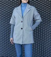 Gemre Gray coat with sweater sleeves Sameha