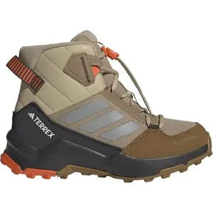 adidas TERREX AX4R CW+ MID K Detská zateplená obuv, hnedá, veľkosť 36 2/3