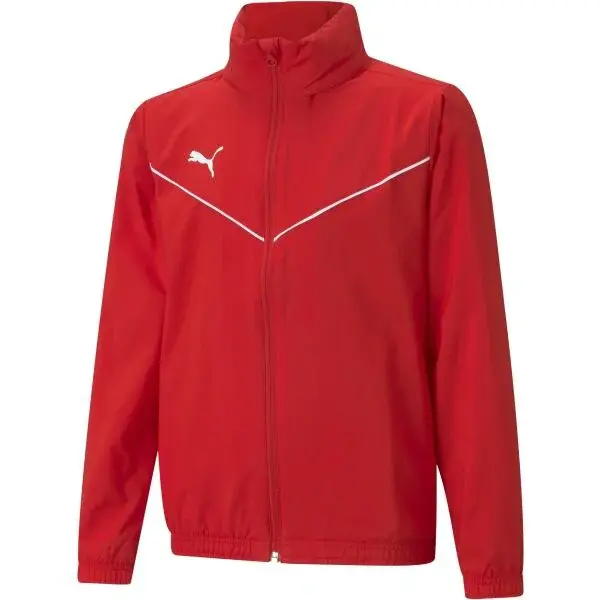 Puma TEAMRISE ALL WEATHER JKT JR Chlapčenská bunda, červená, veľkosť