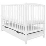 NEW BABY LILLY Detská postieľka so zásuvkou, biela, veľkosť