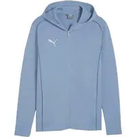 Puma TEAMFINAL CASUALS HOODED JACKET Pánska športová mikina, svetlomodrá, veľkosť