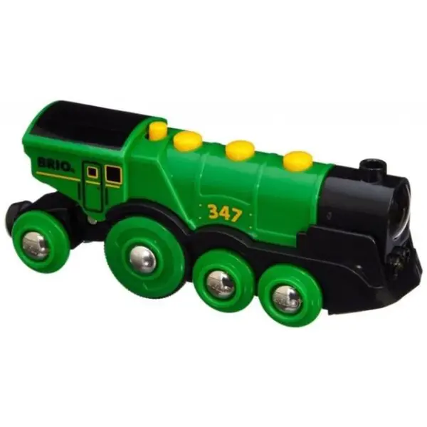 BRIO MASSIVE ELECTRIC LOCOMOTIVE WITH LIGHTS Masívna elektrická lokomotíva so svetlami, zelená, veľkosť