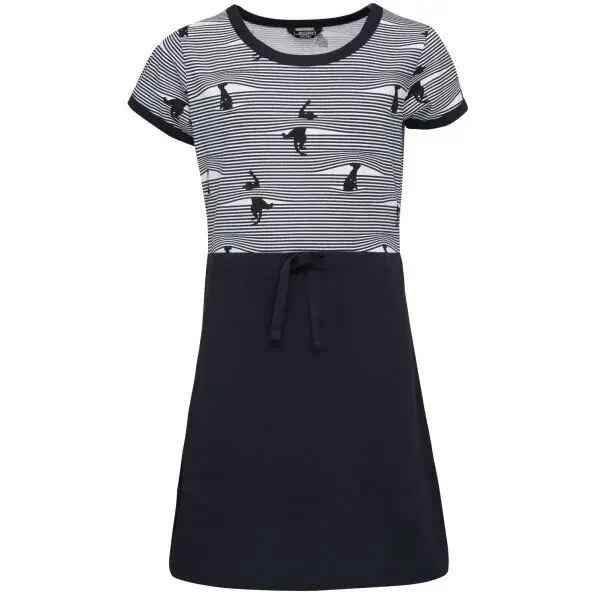 Lewro ALAMEDA Dievčenské šaty s krátkym rukávom, tmavo modrá, veľkosť 140-146