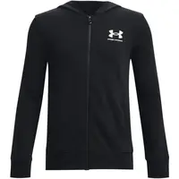 Under Armour RIVAL TERRY FZ HOODIE Juniorská mikina, čierna, veľkosť XS