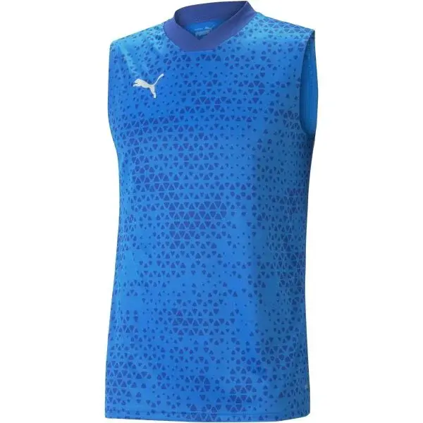 Puma TEAMCUP TRAINING JERSEY SL Pánske futbalové tielko, modrá, veľkosť