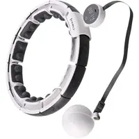 HMS HHM16 Masážna hula hop obruč so závažím, magnetmi a počítadlom, biela, veľkosť