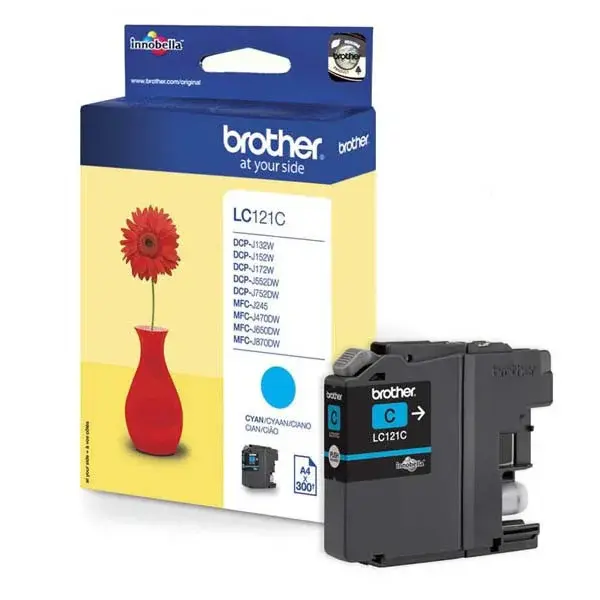 Brother LC-121C azurová (cyan) originální cartridge