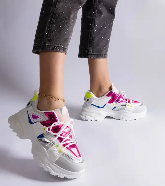 Gemre White-pink Sulamita sports sneakers