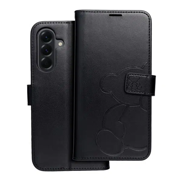 Flipové pouzdro MEZZO Book case pro Samsung Galaxy A56 5G, teddy bear black