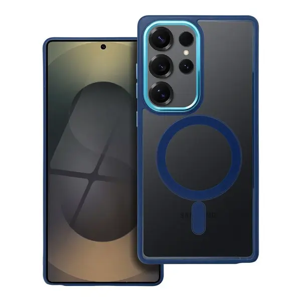 Zadní kryt COLOR EDGE MAG COVER case compatible with MagSafe pro Samsung Galaxy S25 Ultra, modrá