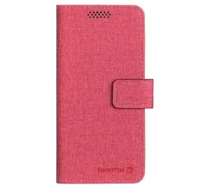 SWISSTEN LIBRO UNI flipové pouzdro L červené (148x71 mm)