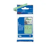 Brother TZE-RM34, 12mm x 4m, zlatý tisk/zelený podklad, originální páska