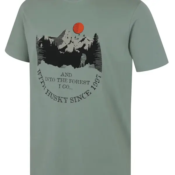 Husky Tee Moon M XL, green Pánské bavlněné triko