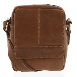 Pánská kožená crossbody taška na doklady hnědá - SendiDesign Niall