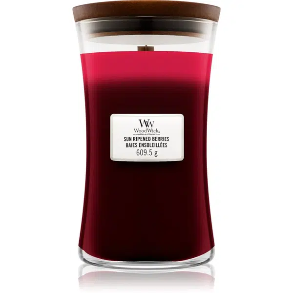 Woodwick Trilogy Sun Ripened Berries vonná sviečka s dreveným knotom 609,5 g
