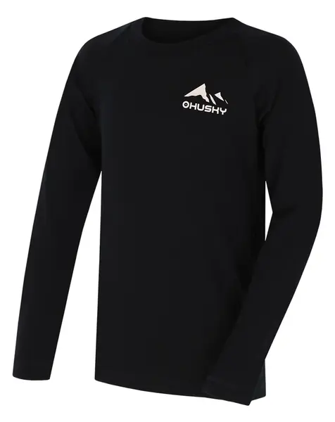 Husky Merbo K 152, black Dětské merino termoprádlo