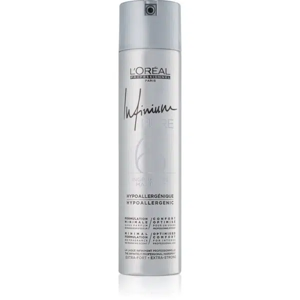 L’Oréal Professionnel Infinium Pure hypoalergénny lak na vlasy s extra silnou fixáciou bez parfumácie 300 ml
