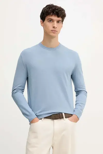 Svetr United Colors of Benetton pánský, modrá barva, 110XU10A5