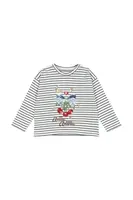 Detská bavlnená košeľa s dlhým rukávom Konges Sløjd LIN LS TEE GOTS