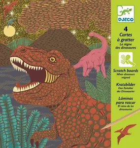Vyškrabávací obrázky Dinosauři
