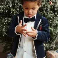 Dětský motýlek Konges Sløjd FESTIVE BUTTERFLY SOLID tmavomodrá barva, KS101979