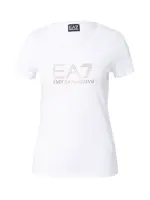 EA7 Emporio Armani Tričko  zlatá / biela