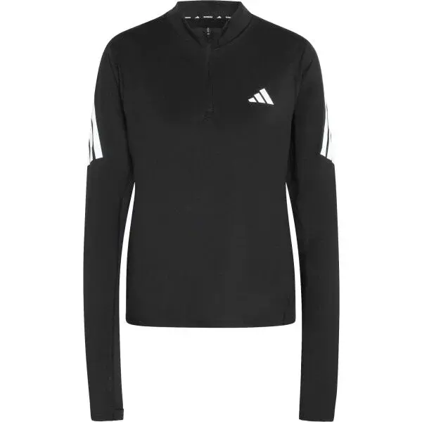 adidas ADI365 ICONIC RUNNING 1/2 ZIP W Dámská běžecká mikina, černá, velikost